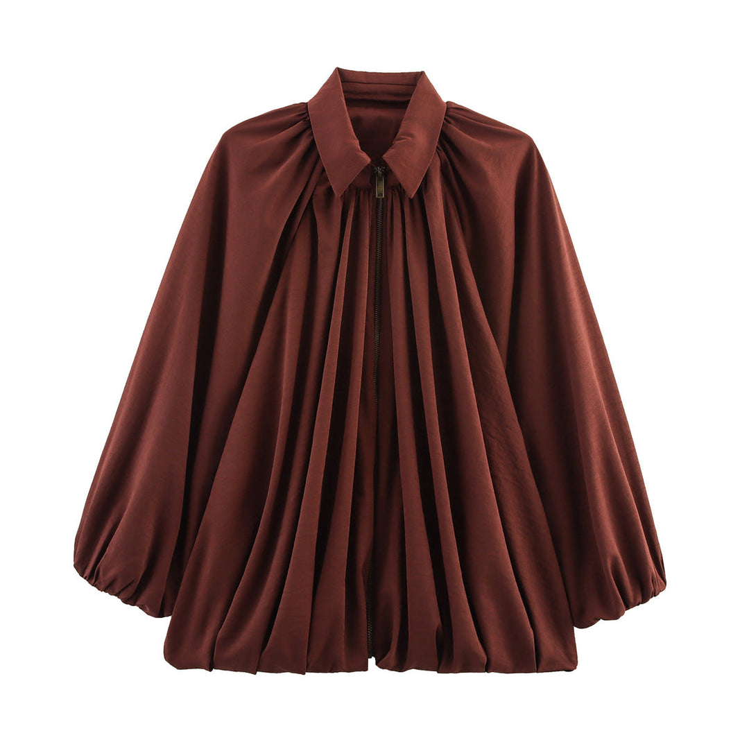 Mune | Women's Lightweight Oversized Blouse Shirt with Ruffle Design
