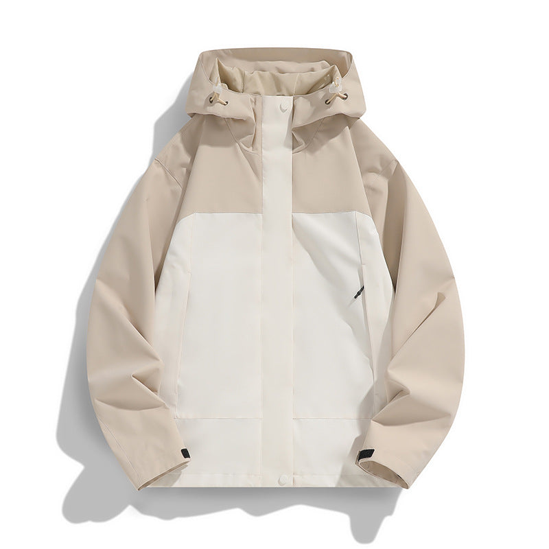 Men's Two-Tone Softshell Field Jacket with Hood, Windproof Outer Material and Minimalist Side Pockets Mune Fashion