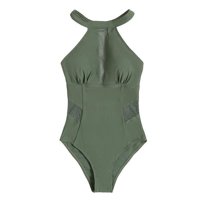 Women One-Piece Swimsuit with Breathable Mesh Elements Mune Fashion