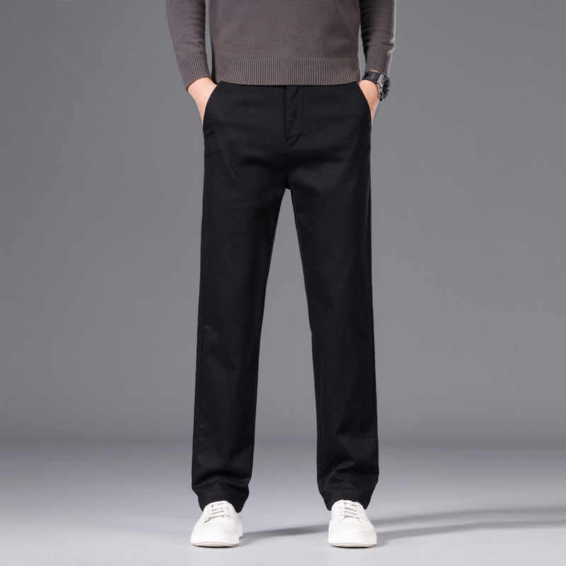 Men's classic straight cut chinos made of cotton blend with side pockets Mune Fashion