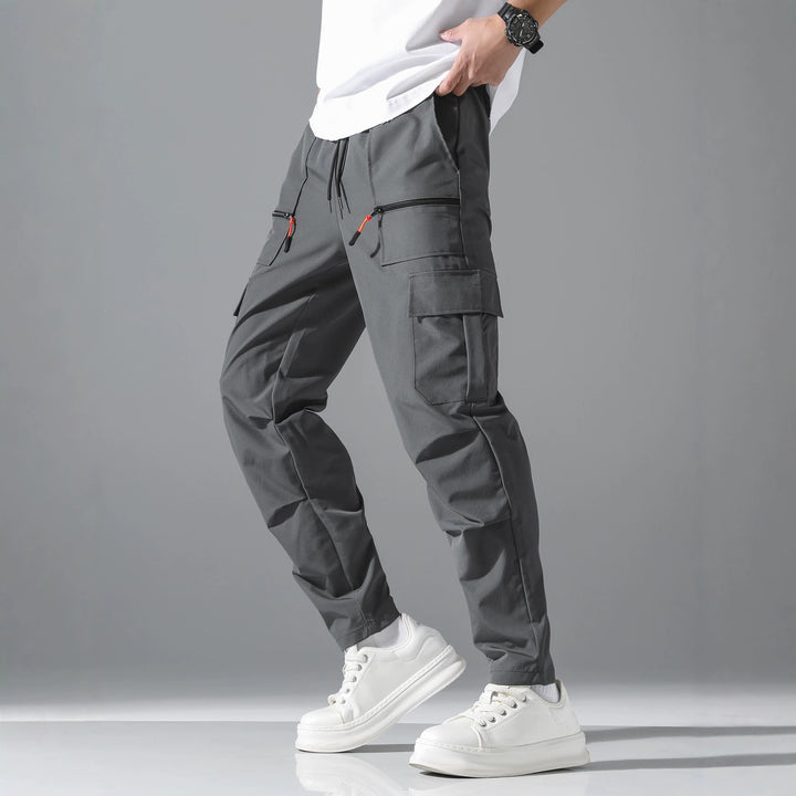 Men's Comfortable Cargo Pants with Elastic Waistband Mune Fashion
