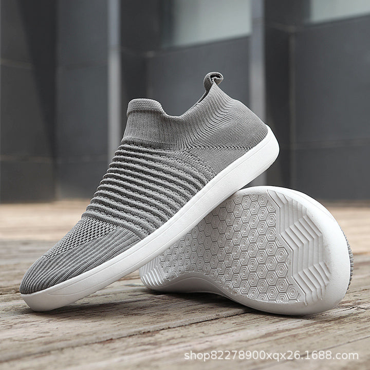 Unisex nan sock-like knitted sneakers with elastic shaft and non-slip rubber sole Mune Fashion