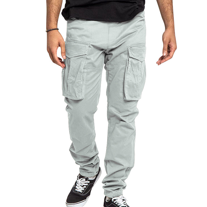 Men's utilitarian cargo pants with extra large flap pockets, tapered leg and reinforced seams Mune Fashion