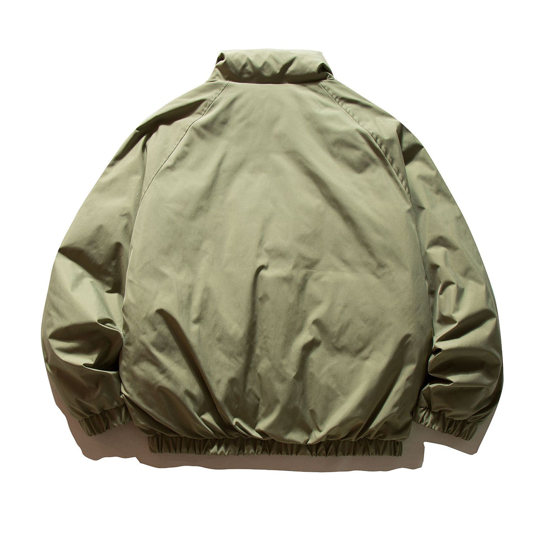 Men's Quilted Boxy Bomber with High Stand Collar and Elastic Hem Mune Fashion