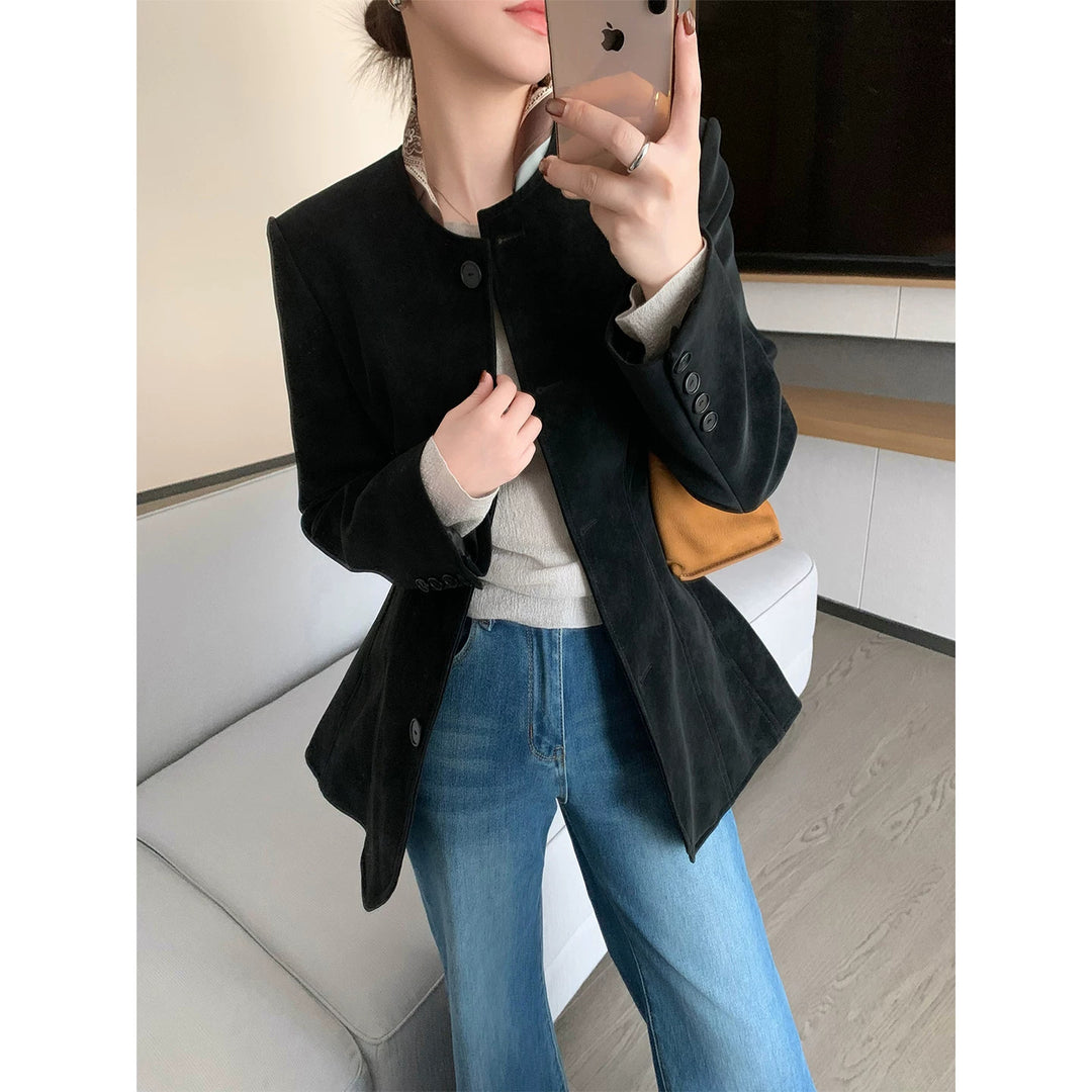Women Stylish Blazer with Textured Design Mune Fashion
