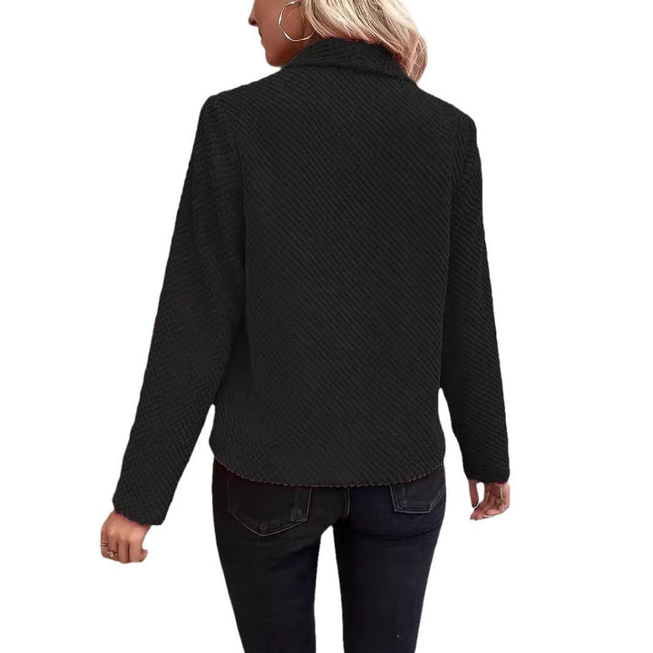 Women Waterfall Cardigan made of Waffle Fleece with Open Front Mune Fashion