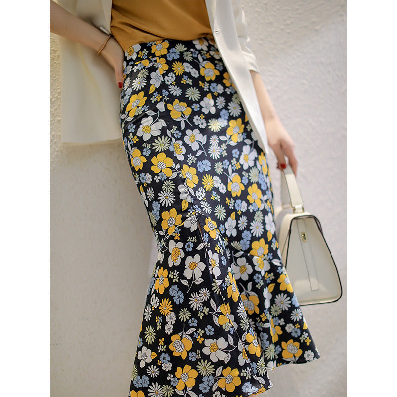 Women's Floral, Swinging Midi Skirt Mune Fashion