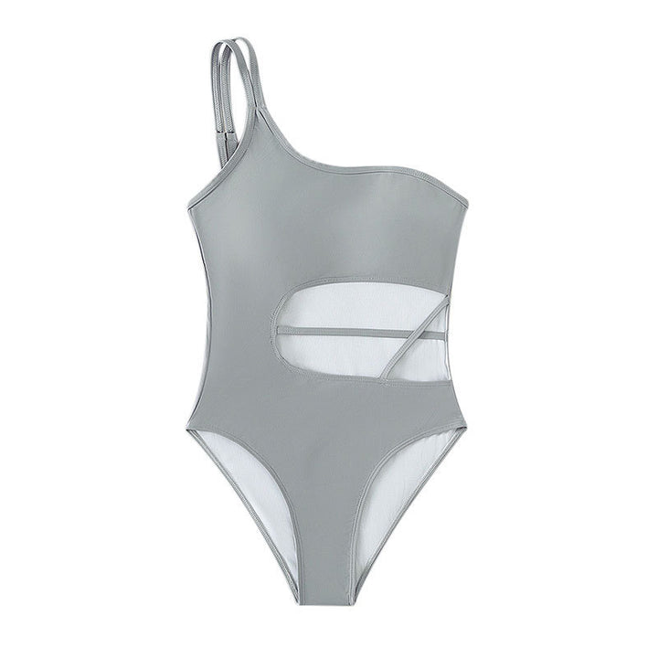 Women’s One-Piece Swimsuit with Asymmetrical Cut-Out Design Mune Fashion