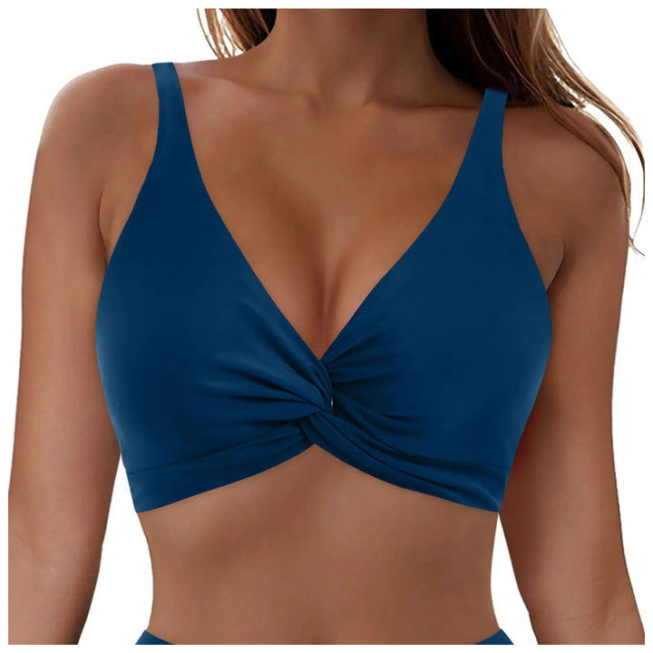 Women's Sporty Bikini Top with Twist Design Mune Fashion
