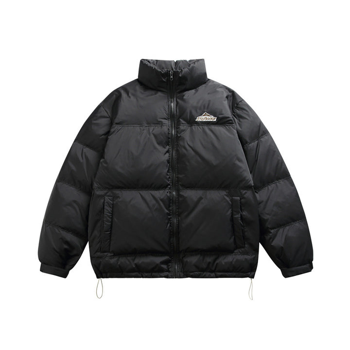 Unisex Boxy-padded thermal jacket with drawstring hem and stand-up collar Mune Fashion
