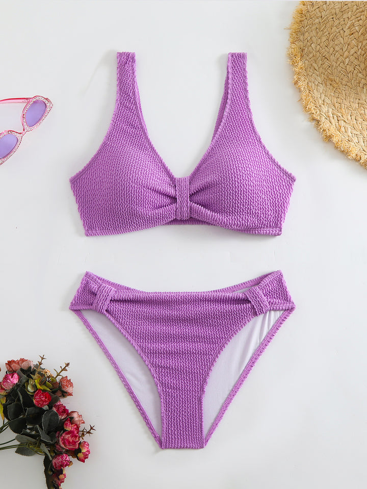 Women's Structured Bikini with Stylish Knot Detail Mune Fashion