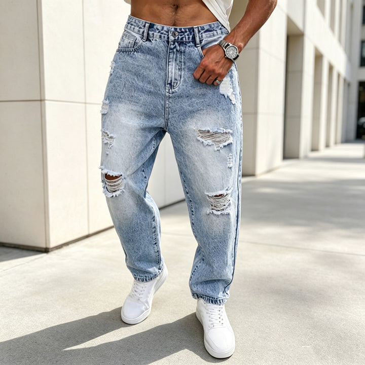 Men's Ripped Baggy Jeans Mune Fashion
