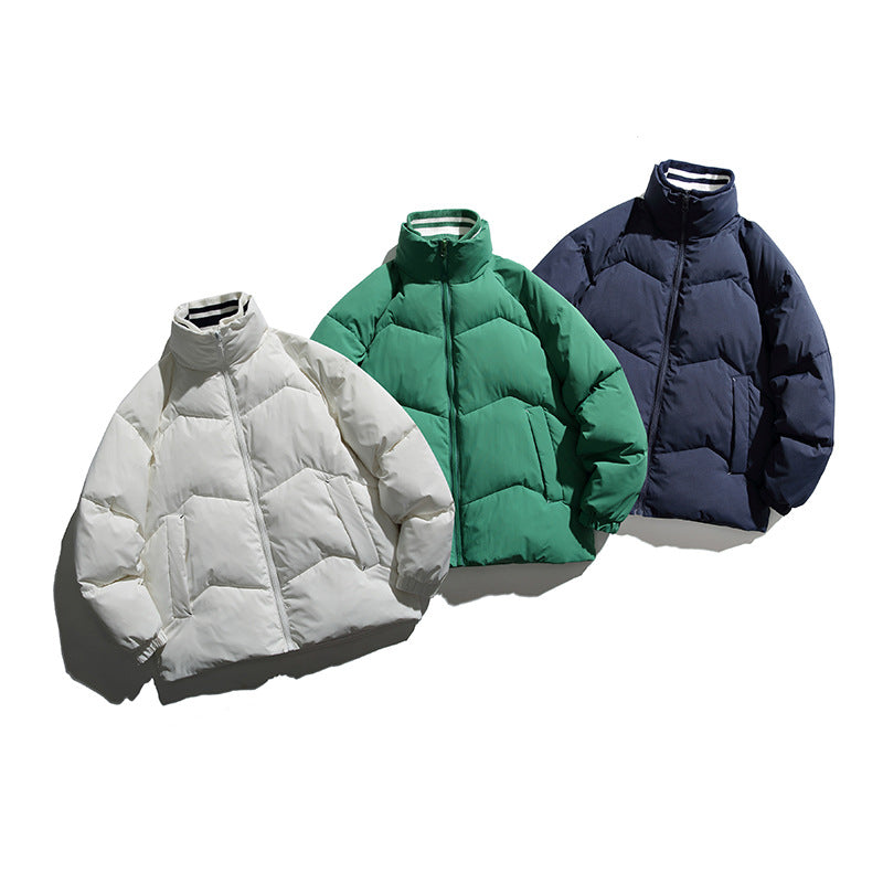 Unisex Padded Quilted Jacket in Boxy Cut with Ribbed Collar and Insulating Lining Mune Fashion