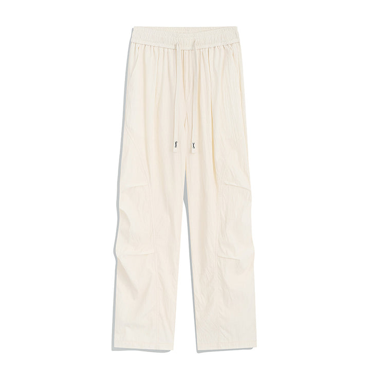 Men's Utility Cargo Lounge Pants with Drawstring Waist, Multiple Pockets & Wide Leg Mune Fashion