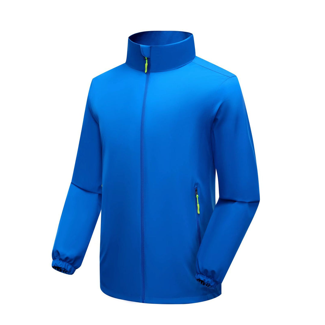 Men's Windproof Softshell Jacket with High Stand-Up Collar and Zipper Pockets Mune Fashion