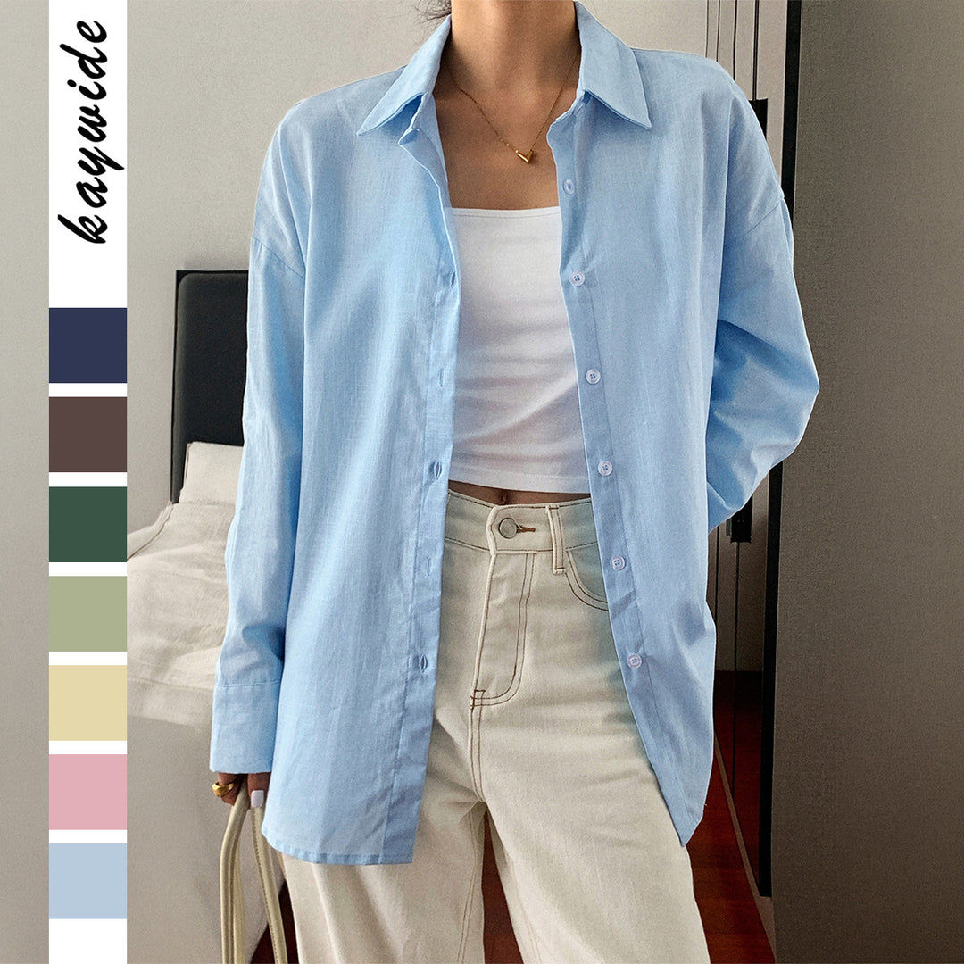 Ladies two-piece summer set made of lightweight oversized shirt and sleeveless mini dress Mune Fashion