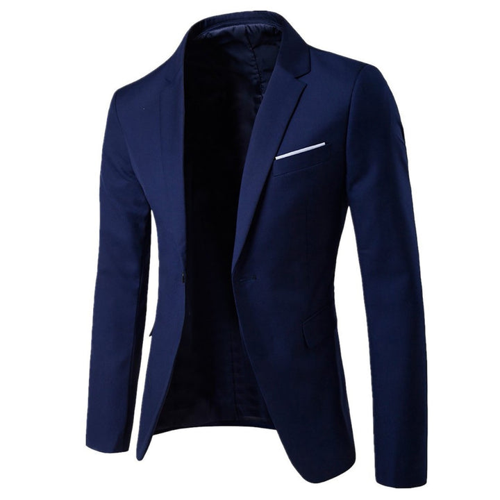 Men's tailored suit blazer with narrow lapels and single-breasted cut Mune Fashion