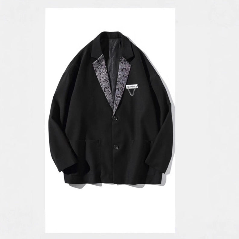 Women's Fashion Blazer with Paisley Pattern Mune Fashion