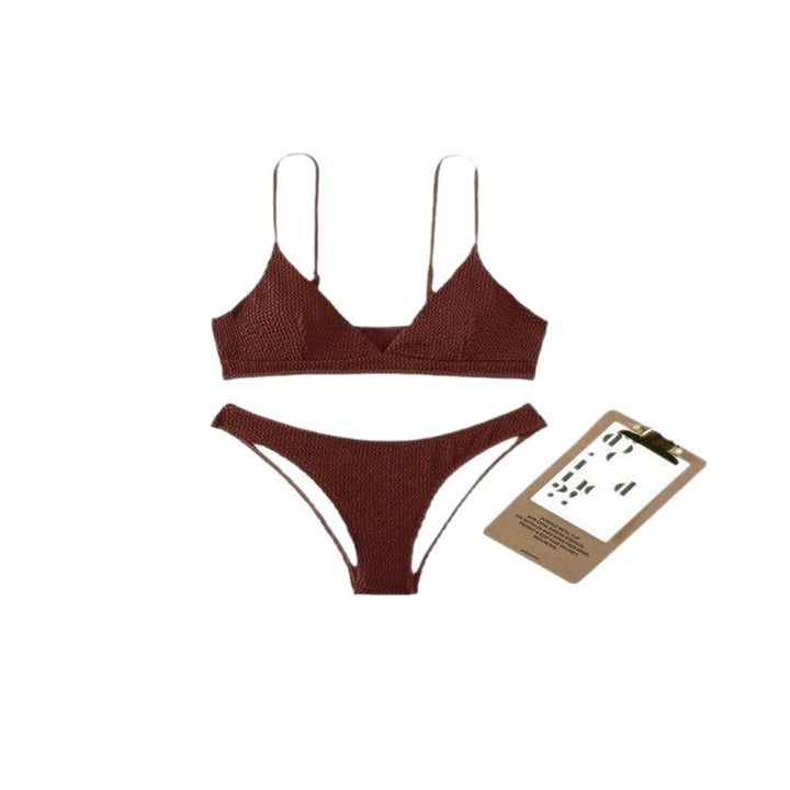 Women's Triangle Bikini with Textured Fabric Mune Fashion