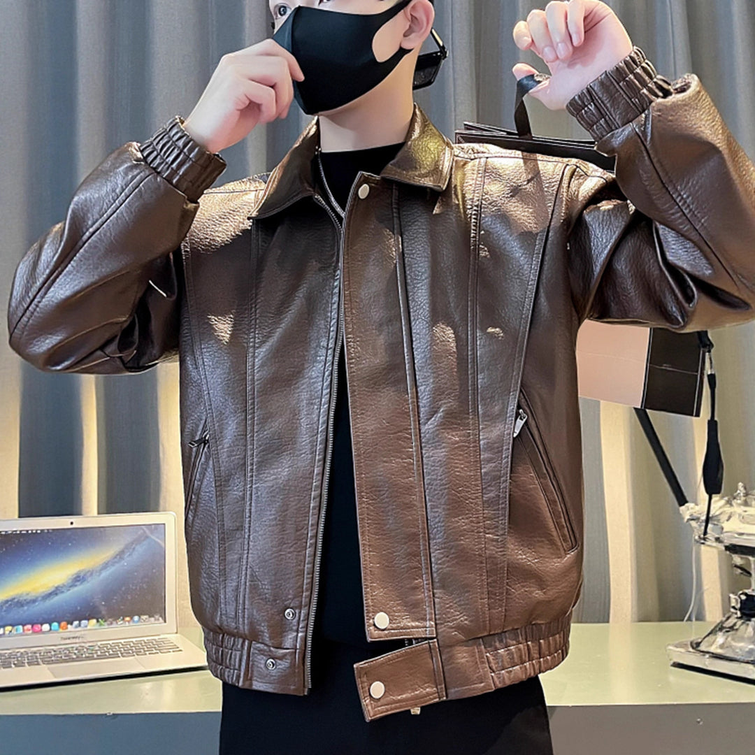 Men's Fashion Faux Leather Jacket Mune Fashion 1788342540