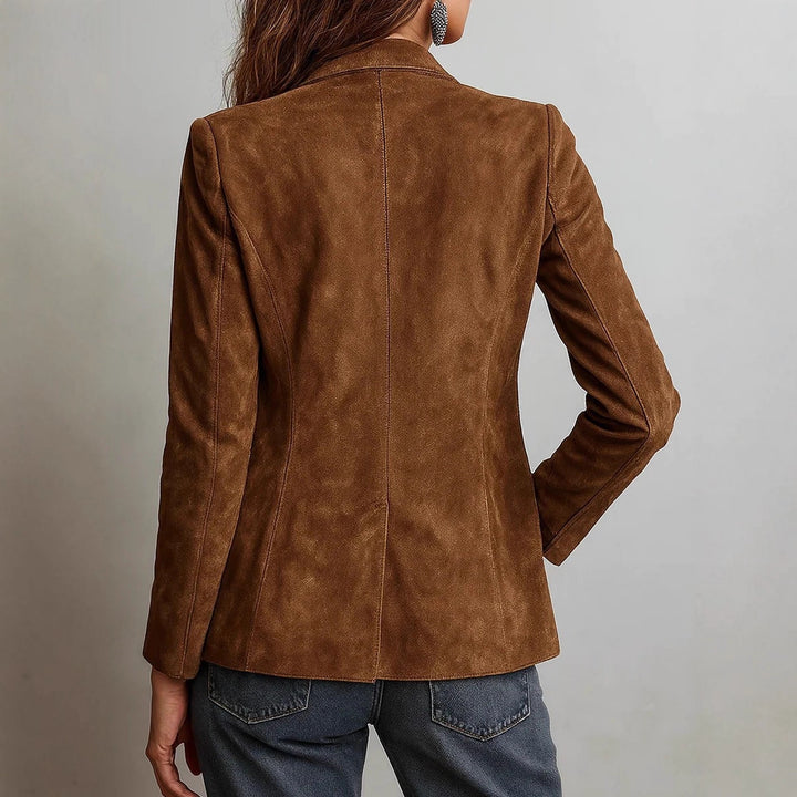 Ladies Elegant Suede Blazer Mune Fashion