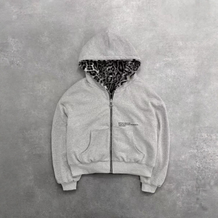 Unisex padded hooded jacket short cut with cross zipper Mune Fashion