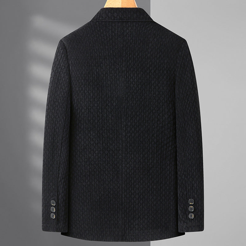 Men's Slim Structure Blazer made of Wool Blend with Light Lining Mune Fashion