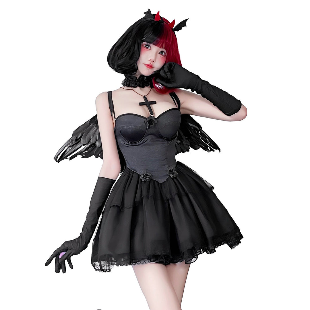 Ladies Angel Costume with voluminous skirt and decorative details Mune Fashion