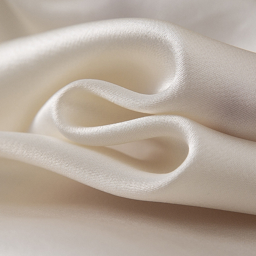 Women's Silk Look Blouse with Shirt Collar, Concealed Button Placket and Extended Cuff Detail Mune Fashion