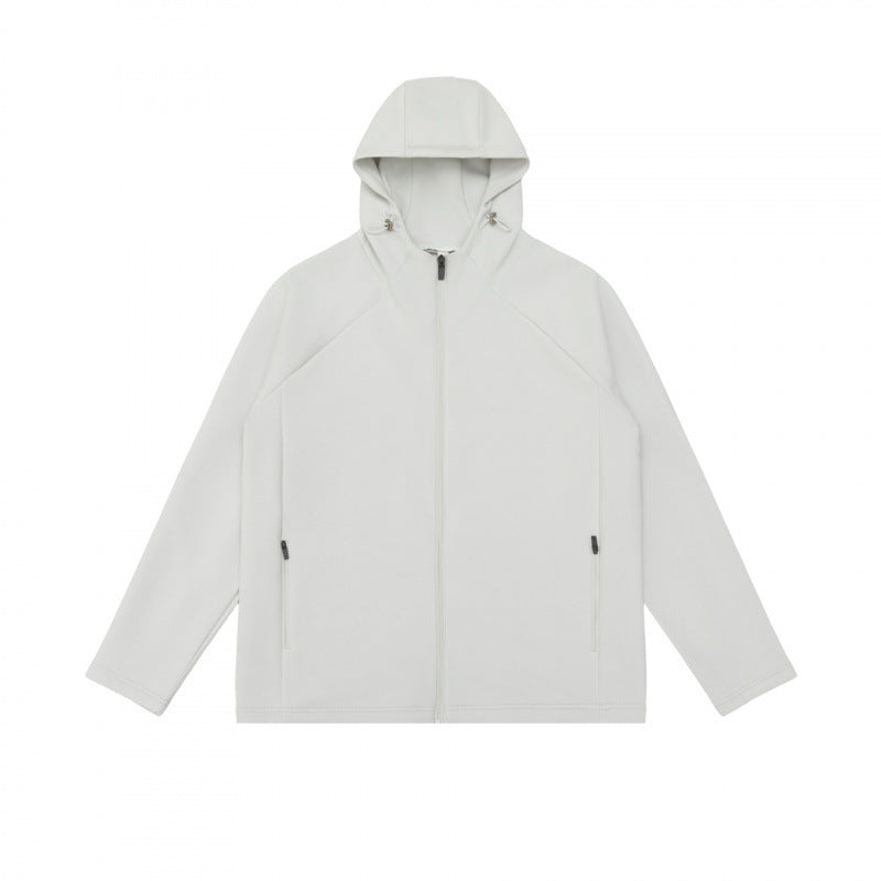 Unisex Light Hoodie Zip Jacket made of technical fleece with raglan sleeves Mune Fashion