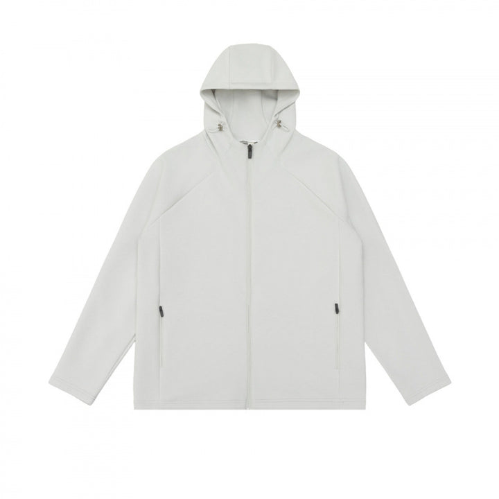 Unisex Light Hoodie Zip Jacket made of technical fleece with raglan sleeves Mune Fashion