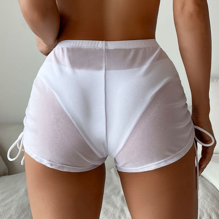 Ladies Stylish Swim Shorts with Gatherings Mune Fashion