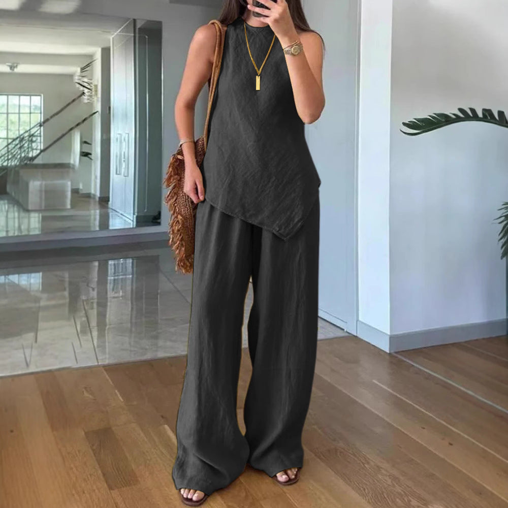 Ladies Lightweight and Flowing Two-Piece Set Mune Fashion