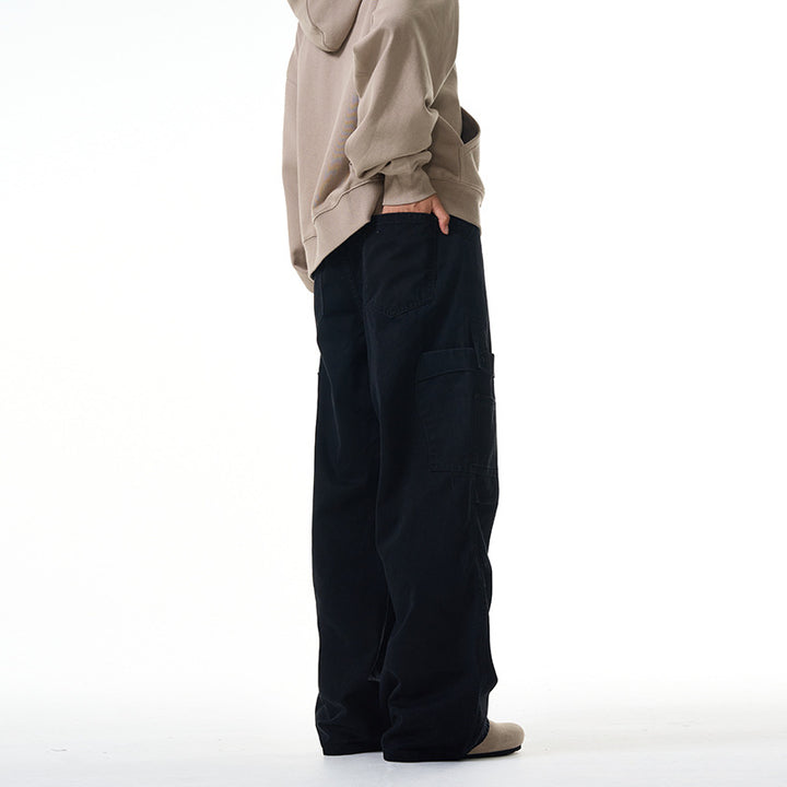 Men's loose-fitting multifunctional cargo pants with large flap pockets and straight wide legs Mune Fashion