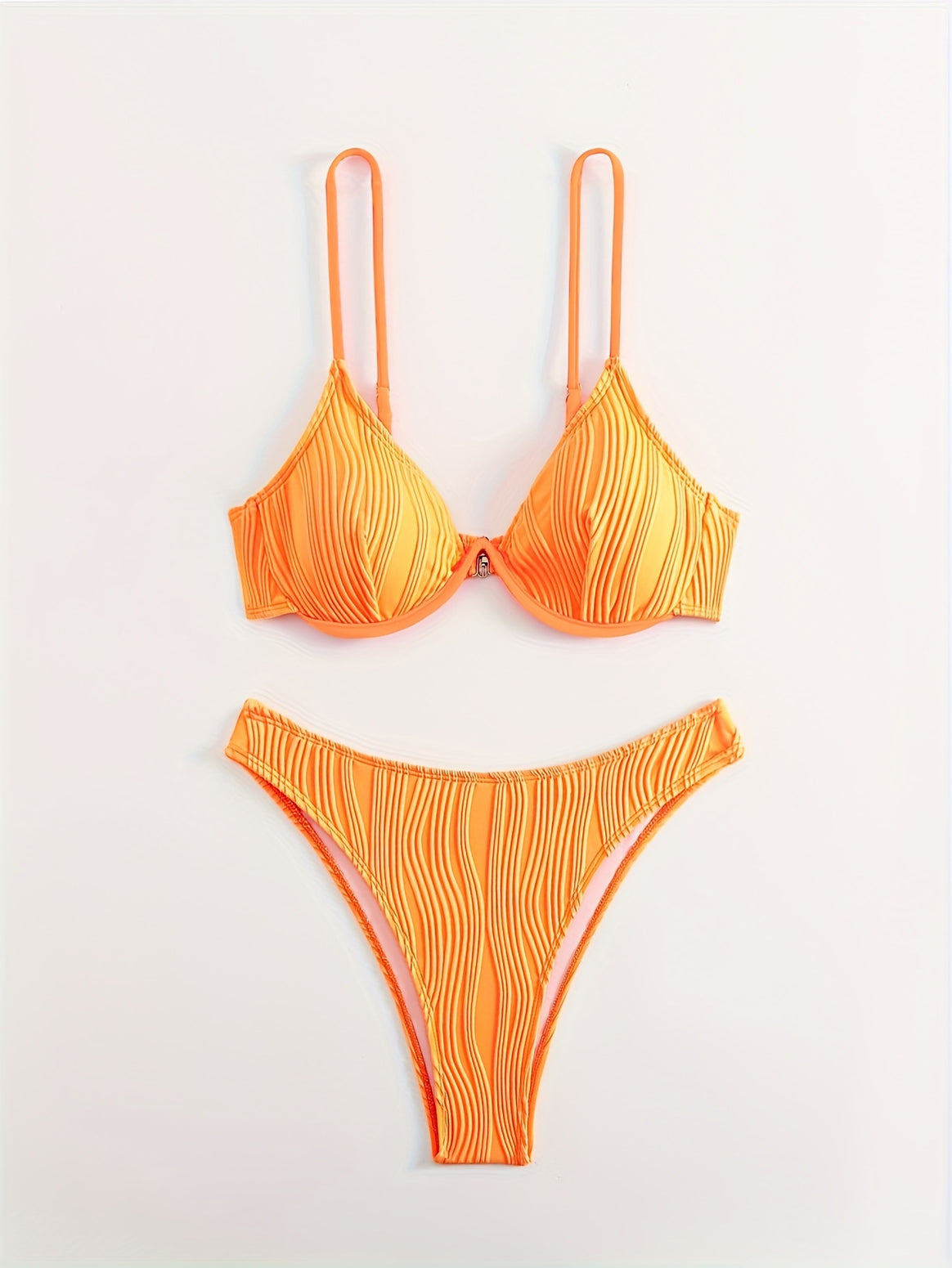 Women's bikini set with elegant pleated pattern Mune Fashion