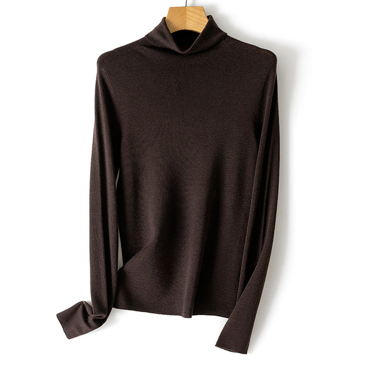 Women's Ultra Fine Turtleneck Sweater made of Fine Knit with Slim Silhouette Mune Fashion