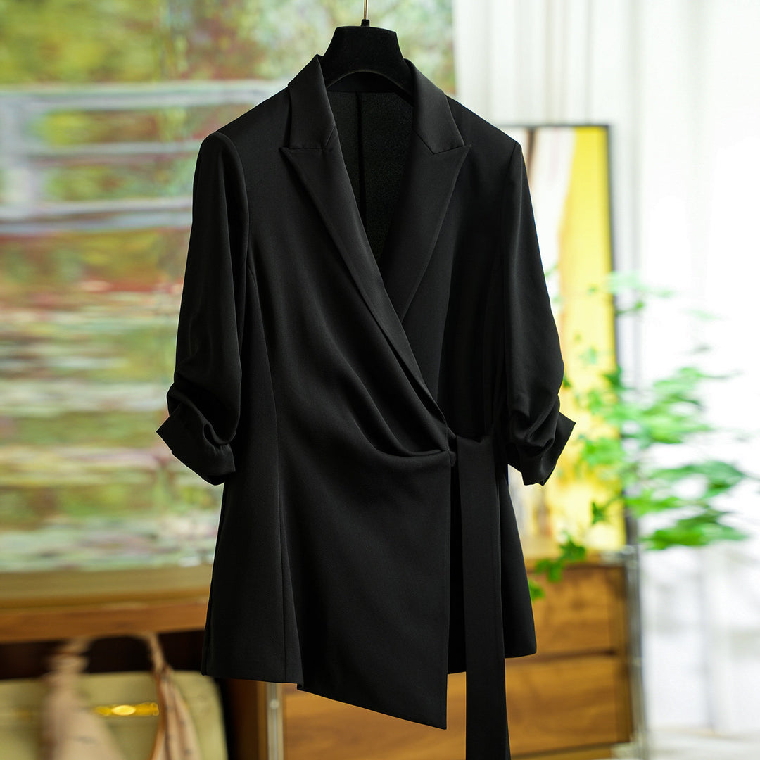 Women Fashionable Wrap Blazer Jacket Mune Fashion