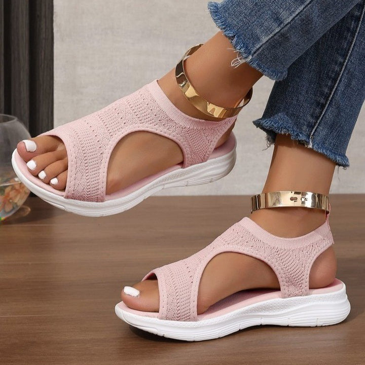 Damen Sportliche Strick-Sandalen mit atmungsaktivem Obermaterial und dämpfender Laufsohle Mune Fashion