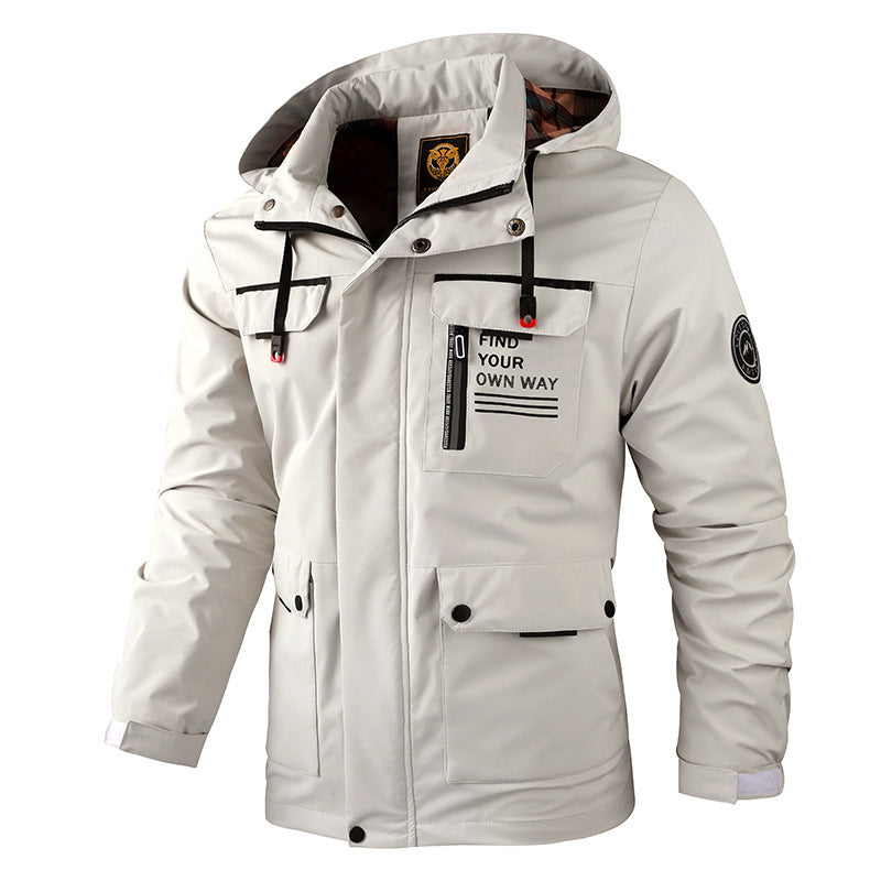 Men's Waterproof Outdoor Jacket with Multiple Pockets Mune Fashion