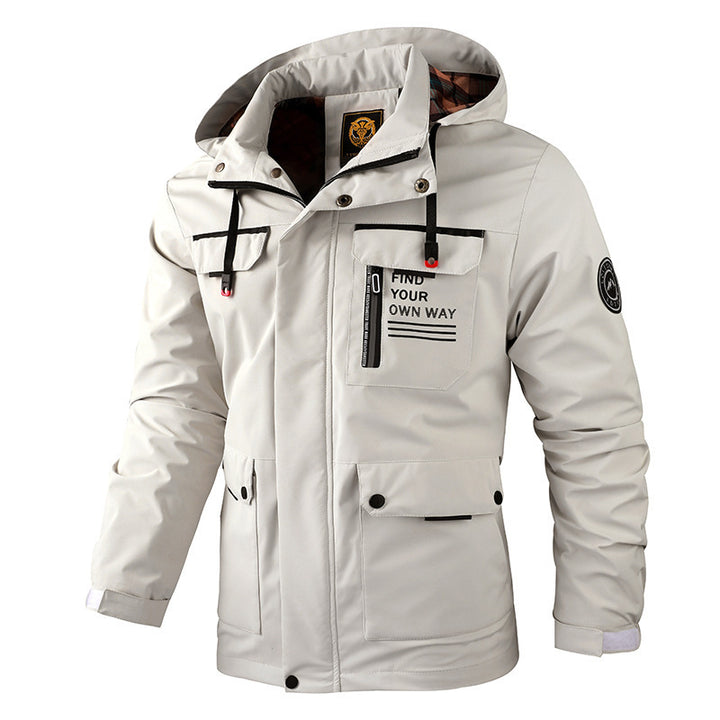 Men's Waterproof Outdoor Jacket with Multiple Pockets Mune Fashion