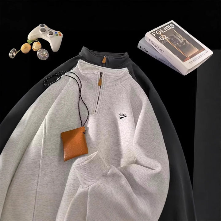 Ladies Urban Fleece Pullover with Stand-up Collar Mune Fashion