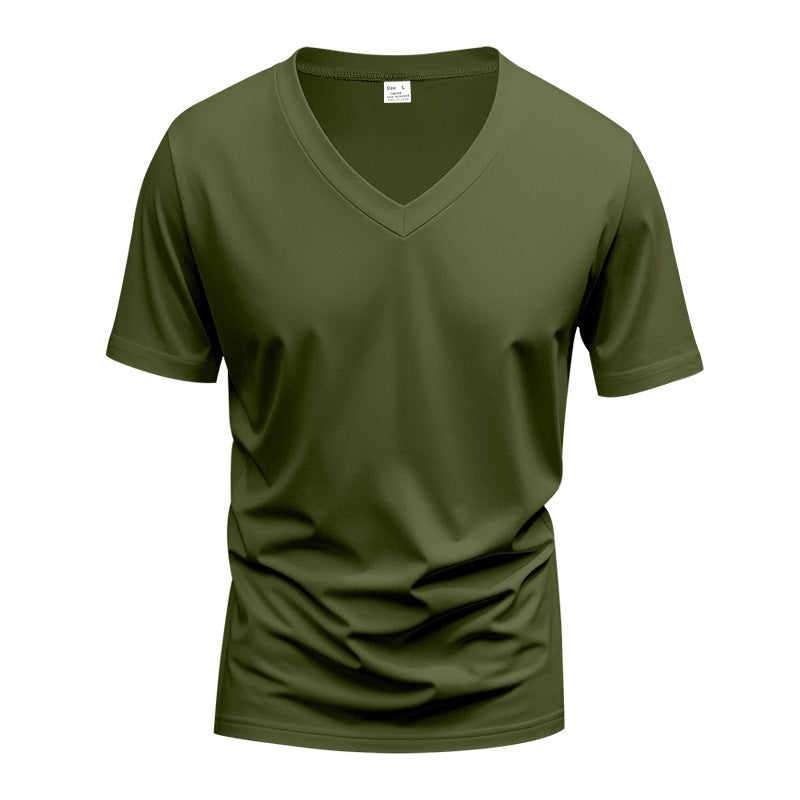 Men's V-neck functional shirt made of lightweight interlock with a fitted cut Mune Fashion