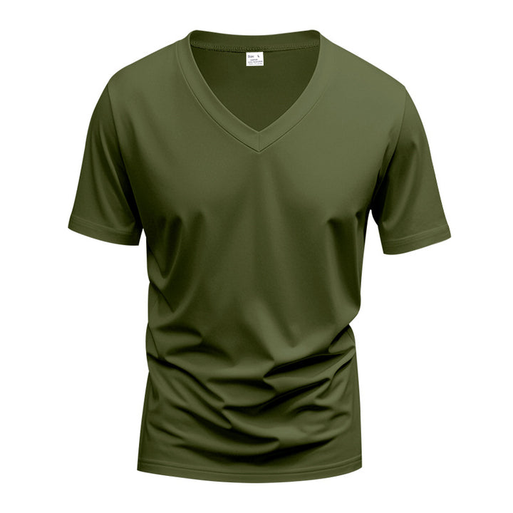 Men's V-neck functional shirt made of lightweight interlock with a fitted cut Mune Fashion