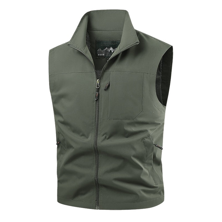 Men's Softshell Tactical Vest with Breathable Mesh Lining and Zipper Pockets Mune Fashion