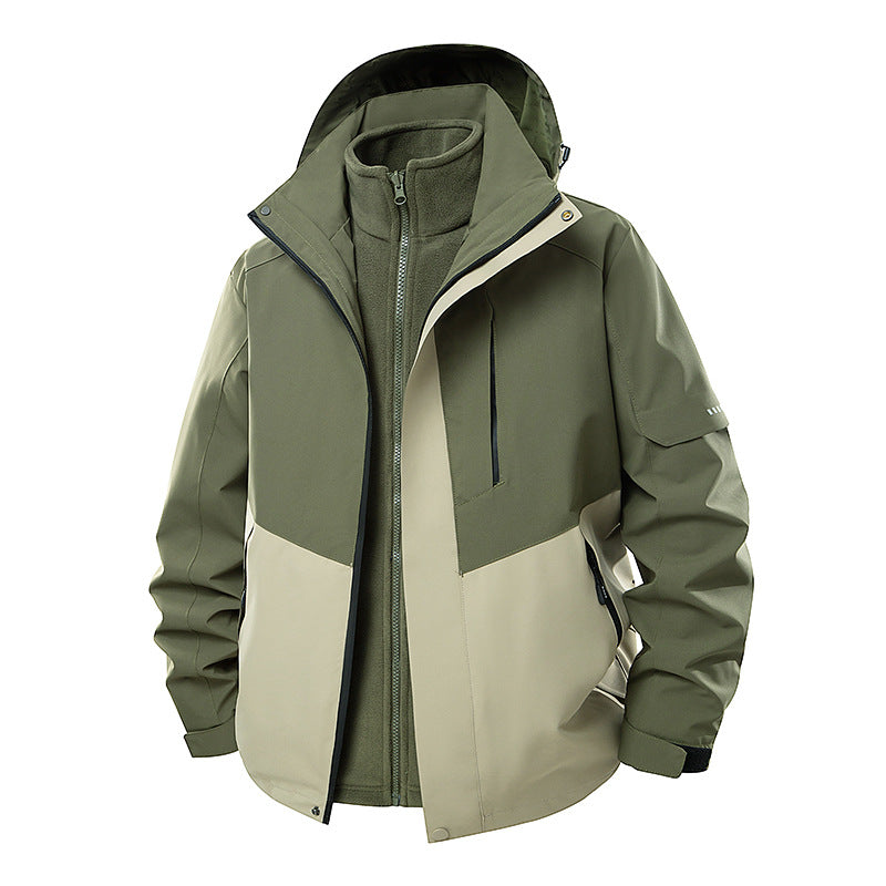 Women's double-layer softshell parka with removable fleece inner jacket Mune Fashion