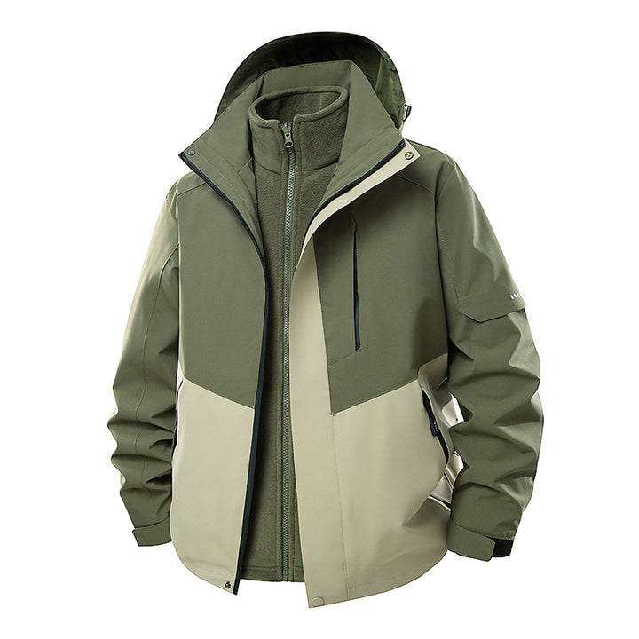 Women's double-layer softshell parka with removable fleece inner jacket Mune Fashion