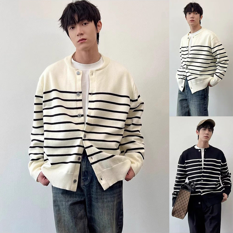 Men's Fashion Striped Cardigan Mune Fashion