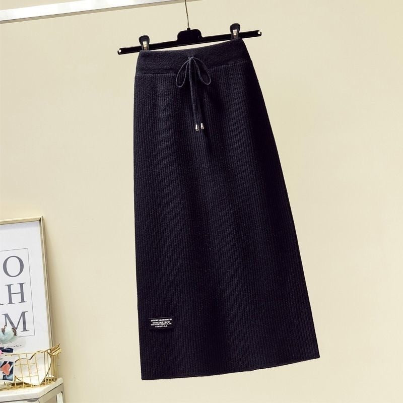 Women's Long Midi Skirt with Elastic Waistband Mune Fashion