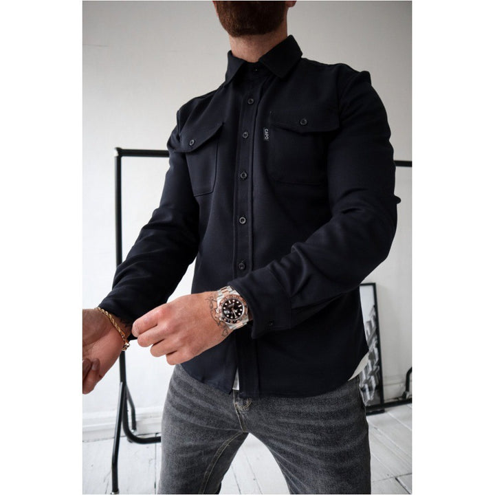 Men's shirt jacket with chest pockets and tailored fit Mune Fashion