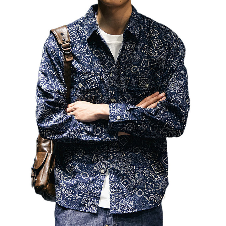 Men's Checked Shirt Jacket with Two Chest Pockets Mune Fashion